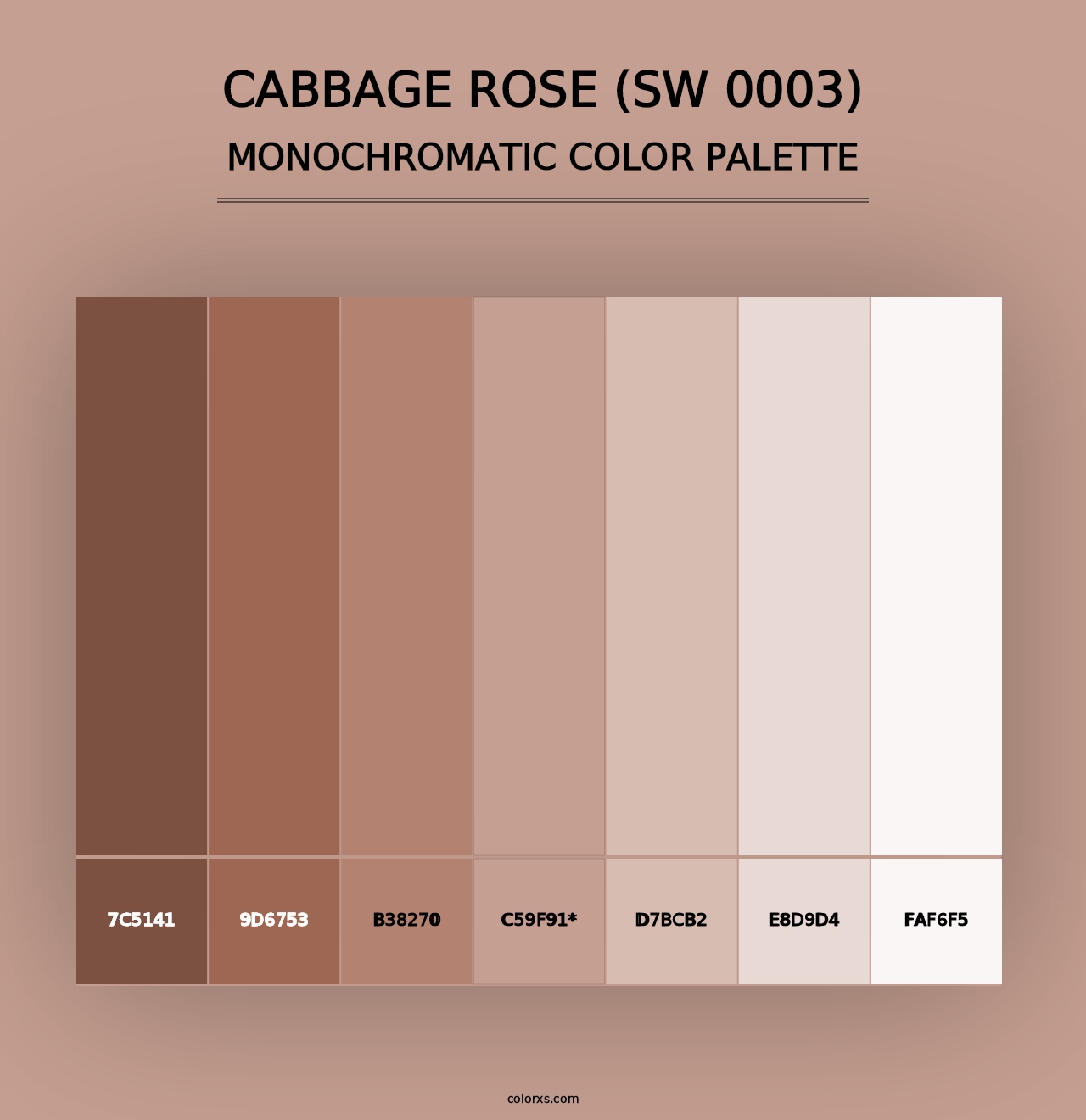 Cabbage Rose (SW 0003) - Monochromatic Color Palette